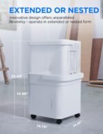 Deshumidificador Midea MAD50PS1QWT-A 50 Pintas con Bomba Integrada, Manguera y Control por Voz Alexa para Espacios de ha