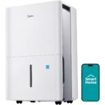 Deshumidificador Midea MAD50C1AWS-A 50 Pintas con Filtro Reutilizable para Sótanos y Espacios de hasta 4,500 pies cuadra