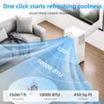 Aire acondicionado portátil 4 en 1 Antarctic Star NPL-06C/X1E 10000 BTU refrigeración deshumidificador ventilador modo s
