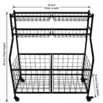 PeakPursuit Organizador de almacenamiento de garaje para equipo deportivo, carrito de bolas rodantes con ruedas para equ