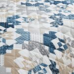 Juego de edredon Lucky Brand Serra Patch YMF Carpets Inc. LBAQ000404 3 piezas azul matrimonial Queen