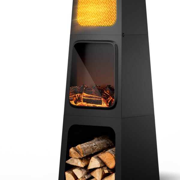 Chimenea Eléctrica Uthfy CSH-A02 47" Interior 2 Modos Efecto Llama 3D Protección Sobrecalentamiento