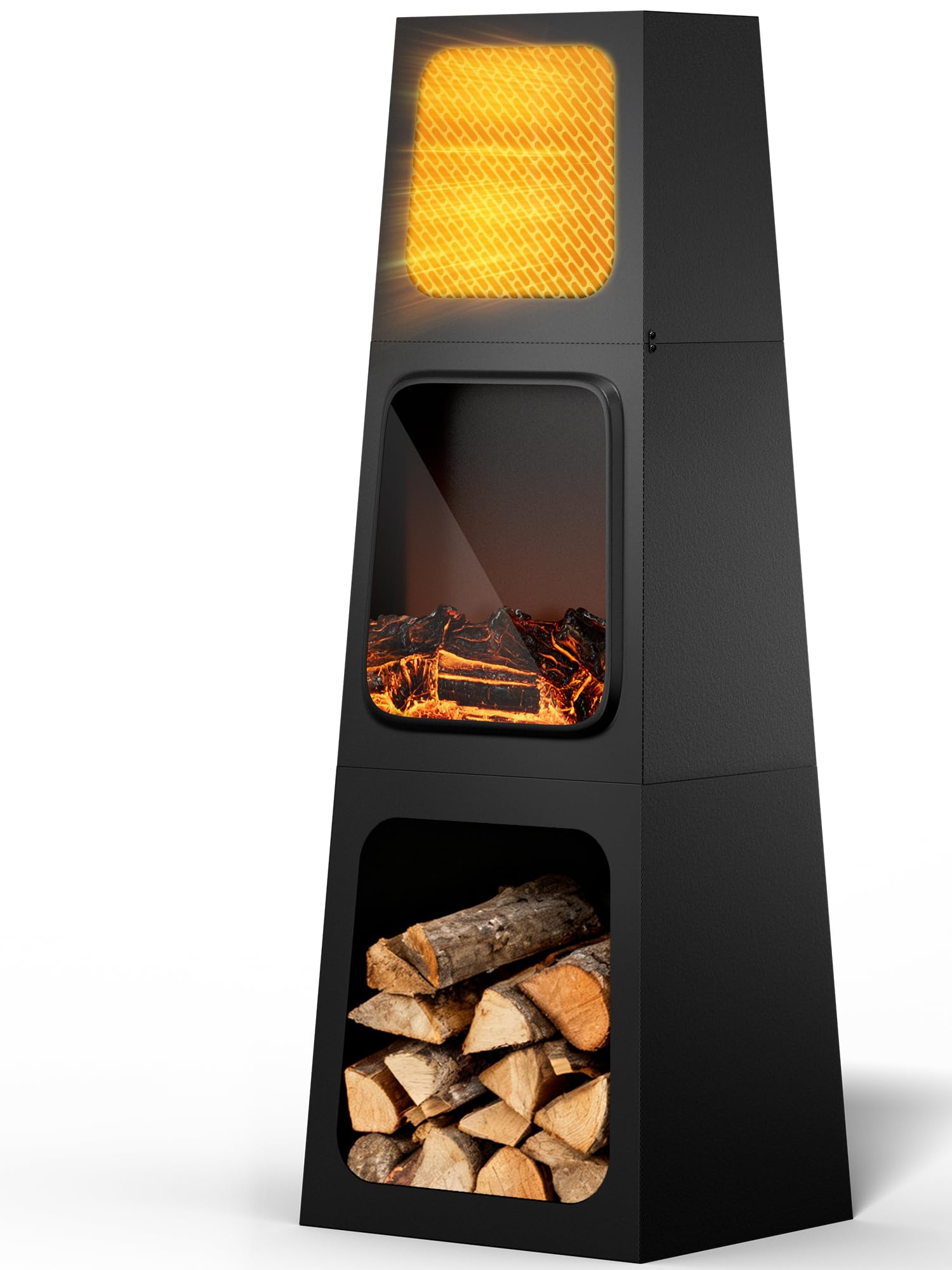 Version 1.0.0 Chimenea Eléctrica Uthfy CSH-A02 47" Interior 2 Modos Efecto Llama 3D Protección Sobrecalentamiento