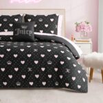 Edredon ropa de cama Juicy Couture YMF Carpets Inc JYAO003002 negro corazones diamantes king 8 piezas