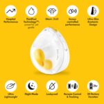 Medela Magic InBra - Extractor de leche portátil manos libres, el primer extractor de leche suave del mundo, sensación d