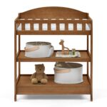 Delta Children Cambiador infantil con almohadilla, castaño