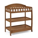 Delta Children Cambiador infantil con almohadilla, castaño