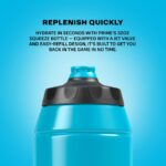 Botellas de Agua Deportivas Exprimibles Prime Hydration Paquete de 12 Piezas de 32 Onzas con 2 Portabotellas para Equipo