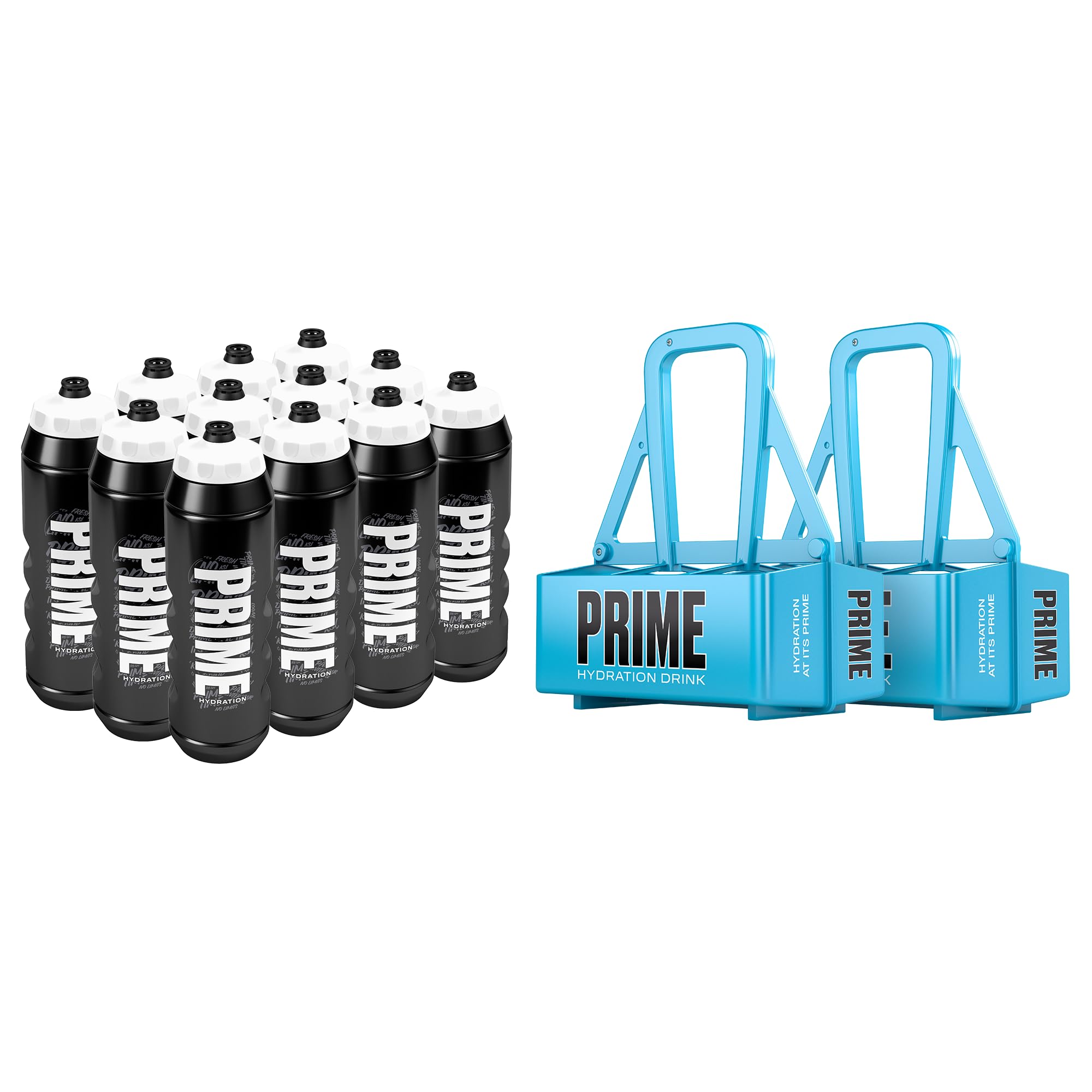 Version 1.0.0 Botellas de Agua Deportivas Graffiti Negro 32 oz 946 ml Paquete de 12 Piezas con 2 Portabotellas para Entrenamiento de E