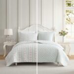 Juego de edredón Laura Ashley Revman International A0011068 percal algodón reversible 3 piezas tamaño Queen diseño flora