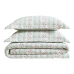 Juego de edredón Laura Ashley Revman International A0011068 percal algodón reversible 3 piezas tamaño Queen diseño flora