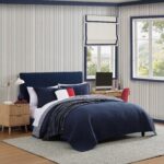 Juego de edredon Queen Tommy Hilfiger Revman International A0011026 3 piezas reversible suave diseno liso jardin y cuadr
