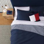 Juego de edredon Queen Tommy Hilfiger Revman International A0011026 3 piezas reversible suave diseno liso jardin y cuadr