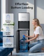 Dispensador de agua Euhomy WC012-X3UBS-USZX-01 de carga inferior con autolimpieza para garrafón de 5 galones tres temper