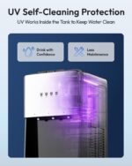 Dispensador de agua Euhomy WC012-X3UBS-USZX-01 de carga inferior con autolimpieza para garrafón de 5 galones tres temper