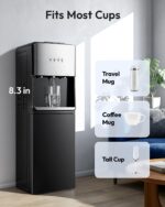 Dispensador de agua Euhomy WC012-X3UBS-USZX-01 de carga inferior con autolimpieza para garrafón de 5 galones tres temper