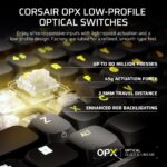 Teclado Inalámbrico Corsair Vanguard AIR 99 CH-91HA01B-NA Óptico Mecánico RGB 99% Interruptores OPX 8000 Hz Flashtap SOC