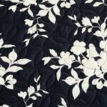 Juego de edredon floral Nine West YMF Carpets Inc. NWAQ000204 3 piezas matrimonial queen diseno flores silhouette