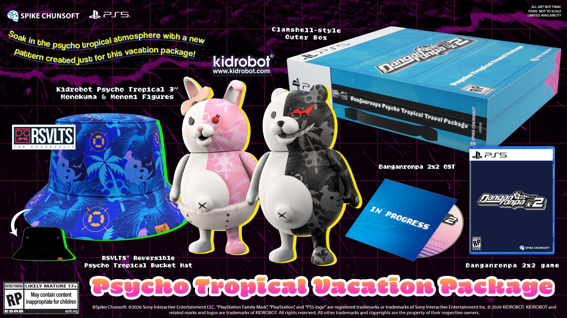 Version 1.0.0 Danganronpa 2x2 Psycho Tropical Vacation Package Edition Spike Chunsoft PlayStation 5 juego aventura detective