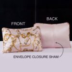 Juego de edredon 3 piezas Baby Phat BPAQ000104 cadena de satin impreso color rosa claro tamaño matrimonial queen