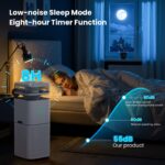 Purificador de aire y humidificador 2 en 1 Electactic AP4416-UL filtro HEPA H13 humidificacion 4 niveles generador de io