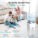 Purificador de aire y humidificador 2 en 1 Electactic AP4416-UL filtro HEPA H13 humidificacion 4 niveles generador de io