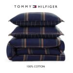 Juego de edredón reversible Beacon Tommy Hilfiger Revman International A0005739 2 piezas individual algodón cuadros