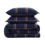Juego de edredón reversible Beacon Tommy Hilfiger Revman International A0005739 2 piezas individual algodón cuadros