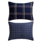 Juego de edredón reversible Beacon Tommy Hilfiger Revman International A0005739 2 piezas individual algodón cuadros