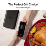 Termómetro inalámbrico para carne Typhur Sync Gold WT05 dual WiFi con 2 sondas delgadas y base inteligente con estuche d