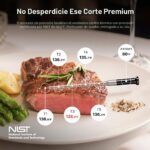 Termómetro inalámbrico para carne Typhur Sync Gold WT05 dual WiFi con 2 sondas delgadas y base inteligente con estuche d