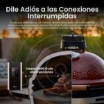 Termómetro inalámbrico para carne Typhur Sync Gold WT05 dual WiFi con 2 sondas delgadas y base inteligente con estuche d