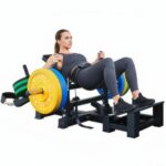Signature Fitness Máquina de empuje de cadera cargada con placa de puente de glúteos para moldear y construir músculos d