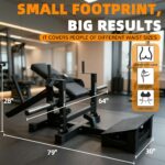 Signature Fitness Máquina de empuje de cadera cargada con placa de puente de glúteos para moldear y construir músculos d