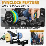 Signature Fitness Máquina de empuje de cadera cargada con placa de puente de glúteos para moldear y construir músculos d