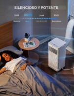 Aire acondicionado portátil inteligente Midea MAP06S1AWT-A 9000 BTU ASHRAE 6000 BTU DOE con deshumidificador ventilador