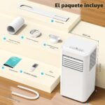 Aire acondicionado portátil Electactic NPLB2-06C/X1E 10000 BTU 4 modos frío seco ventilador sueño control remoto pantall