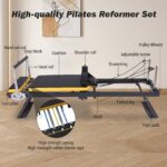 Máquina reformadora de pilates plegable para el hogar, máquina de pilates reformadora compacta, resistencia dual, equipo