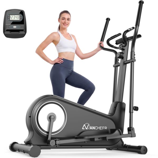 Máquina Elíptica ANCHEER AMA006033 ultrasilenciosa 550 lbs 16 niveles resistencia magnética