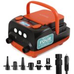 SereneLife Bomba eléctrica de tabla de remo – Bomba de SUP portátil de doble etapa de 16 PSI para inflado/desinflado súp