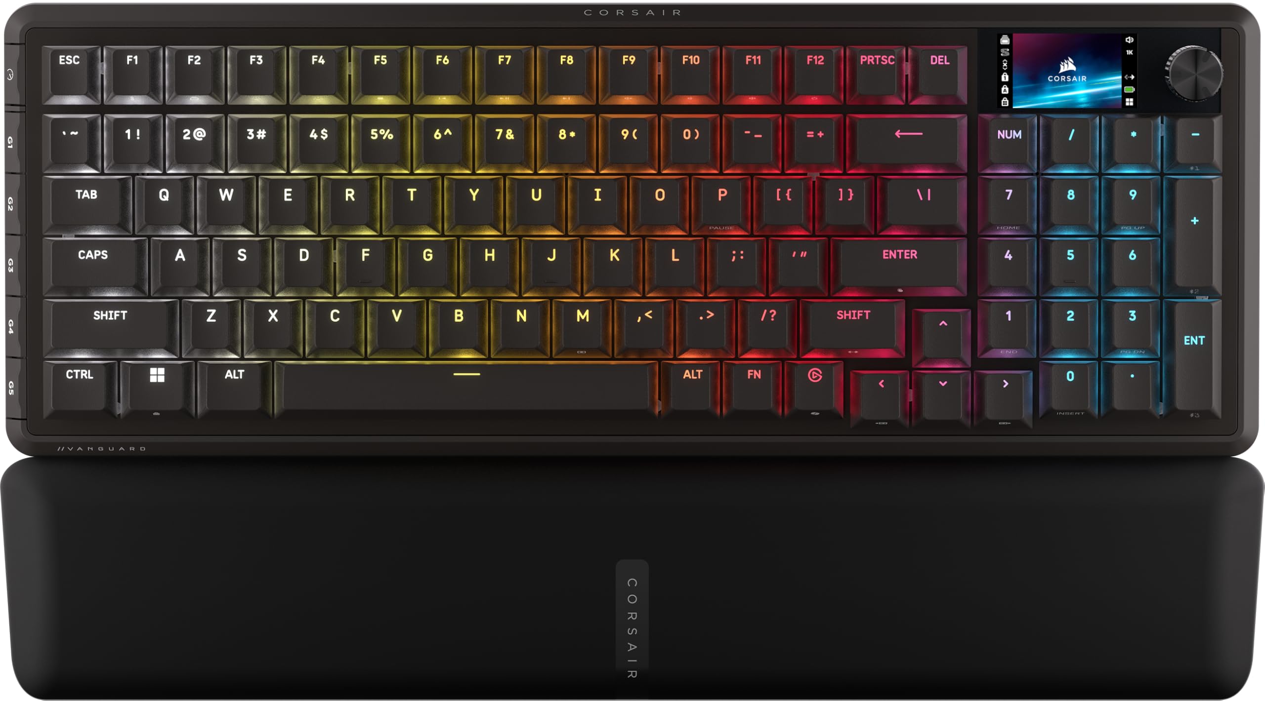 Version 1.0.0 Teclado mecánico inalámbrico Corsair Vanguard 96 CH-91F901E-NA RGB 96% interruptores MLX intercambiables sondeo 8000Hz F
