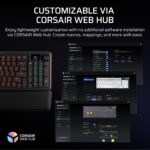 Teclado mecánico inalámbrico Corsair Vanguard 96 CH-91F901E-NA RGB 96% interruptores MLX intercambiables sondeo 8000Hz F