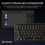 Teclado mecánico inalámbrico Corsair Vanguard 96 CH-91F901E-NA RGB 96% interruptores MLX intercambiables sondeo 8000Hz F