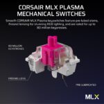 Teclado mecánico inalámbrico Corsair Vanguard 96 CH-91F901E-NA RGB 96% interruptores MLX intercambiables sondeo 8000Hz F