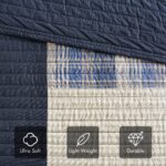 Juego de edredón con diseño de mosaicos Woolrich WR13-4088 colcha cabaña algodón prelavado para cama individual todas la