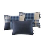 Juego de edredón con diseño de mosaicos Woolrich WR13-4088 colcha cabaña algodón prelavado para cama individual todas la