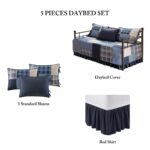 Juego de edredón con diseño de mosaicos Woolrich WR13-4088 colcha cabaña algodón prelavado para cama individual todas la