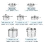 Batería de cocina de acero inoxidable 3 capas 11 piezas Viking ProClad 40011-9991-2C ollas sartenes cacerolas colador ta