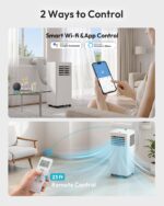 Aire acondicionado portátil EUHOMY PAC017-14K 14000 BTU refrigeración calor deshumidificador ventilador 500 CFM para esp