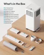 Aire acondicionado portátil EUHOMY PAC017-14K 14000 BTU refrigeración calor deshumidificador ventilador 500 CFM para esp